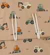 Nørgaard Madsens Beddengoed - Poplin - Baby - Zand m. Machines - Nørgaard Madsens - Baby - Beddengoed - Baby