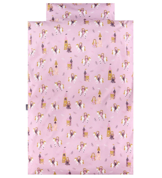 Nørgaard Madsens Beddengoed - Poplin - Baby - Paars m. Prinses - Nørgaard Madsens - Baby - Beddengoed - Baby