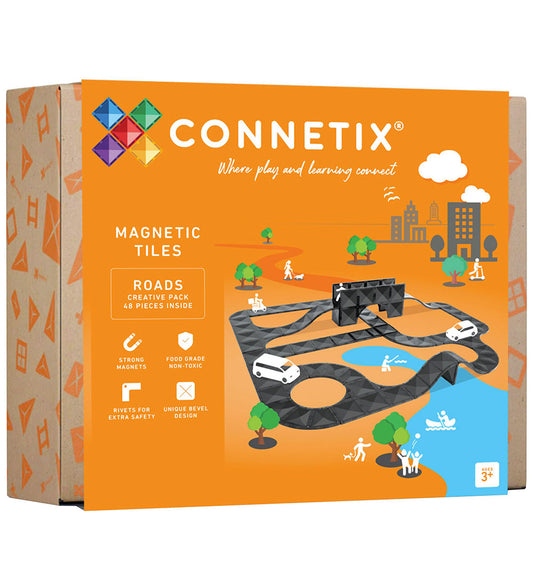 Connetix Magneetset - 48 Onderdelen - Creatief Wegenpakket - Connetix - OneSize - Magnetisch speelgoed