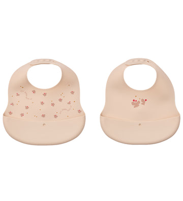 Liewood Slabbetjes - Silicone - 2-pack - Sintel - Mini Vlinderda - Liewood - OneSize - Slabbetjes