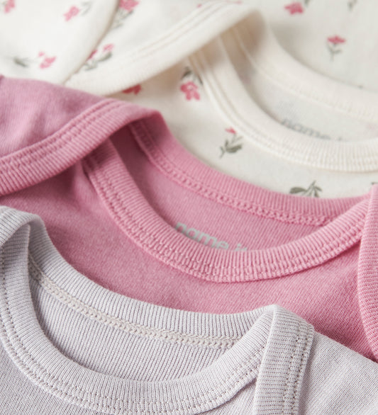 Name It Rompers l/s - 3-pack - Noos - NbfBody - Jet Stream/met L - Name It - 1 jaar (80) - Rompers Lange Mouw