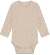Fixoni Romper l/s - Rib - Pure Kasjmier Melange - Fixoni - 1½ jaar (86) - Rompers Lange Mouw