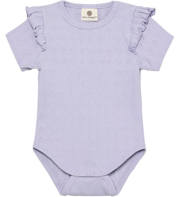 En Fant Romper s/s - Pointelle - Purple Heather - En Fant - 1 jaar (80) - Rompers Korte Mouw