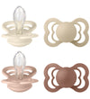 BIBS Supreme+ Fopspenen - Maat 2 - 4-pack - Symmetrisch - Blush/ - BIBS - 6-18 mnd - Fopspenen