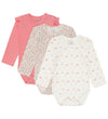 Hust and Claire Romper l/s - HCBella Spring - 3-pack - Ivory - Hust and Claire - 1½ jaar (86) - Rompers Lange Mouw
