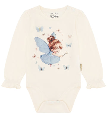 Hust and Claire Romper l/s - HCBritt Baby Fairy - Ivory - Hust and Claire - 1½ jaar (86) - Rompers Lange Mouw