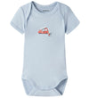 Name It Rompers s/s - Noos - NbfBody - 3-pack - Grey Melange/W/C - Name It - 68 - Rompers Korte Mouw