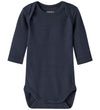 Name It Rompers l/s - Noos - NbmBody - 3-pack - Grey Melange/W/C - Name It - 2 jaar (92) - Rompers Lange Mouw