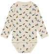 Minymo Romper l/s - White Swan - Minymo - 62 - Rompers Lange Mouw