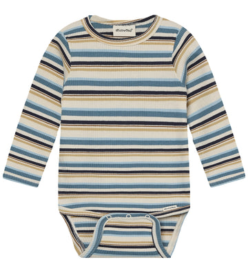 Minymo Romper - Rib - Maansteen - Minymo - 1½ jaar (86) - Rompers Lange Mouw