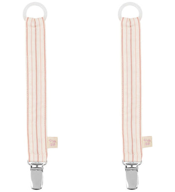 Konges Sløjd Speenkettingen - 2-pack - Streep klein Rose - Konges Sløjd - OneSize - Speenkettingen