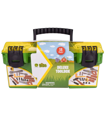John Deere Speelgoed - Deluxe Gereedschapskist - 18 Onderdelen - John Deere - OneSize - Gereedschap