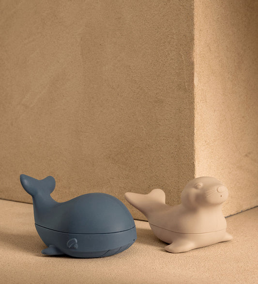 Liewood Badspeelgoed - Silicone - Duncan - Whale Blue/Sandy - Liewood - OneSize - Badspeelgoed