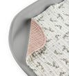 Sebra Verschoonmatje - 2-pack - Mousseline - Poederroze - Sebra - OneSize - Verschoonmatjes