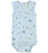 Joha Romper mouwloos - Wol - Lichtblauw m. Camping - Joha - 60 - Rompers Mouwloos