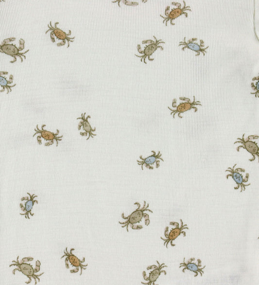 Joha Babymuts - Wol/Zijde - Off White m. Krabben - Joha - 41 cm - Babymutsen