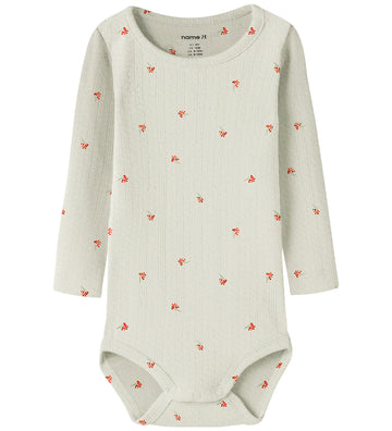 Name It Romper l/s - NbfBerries - Peyote Melange - Name It - 1½ jaar (86) - Rompers Lange Mouw
