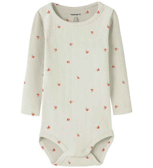 Name It Romper l/s - NbfBerries - Peyote Melange - Name It - 1½ jaar (86) - Rompers Lange Mouw