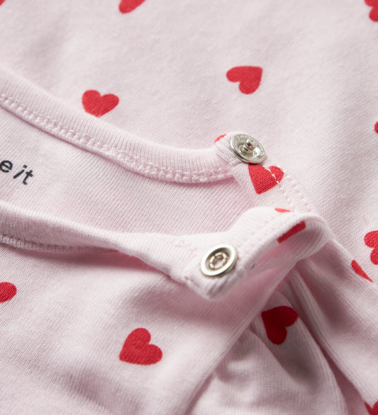 Name It Romper l/s - NbfBheart - Wieg Roze - Name It - 50 - Rompers Lange Mouw