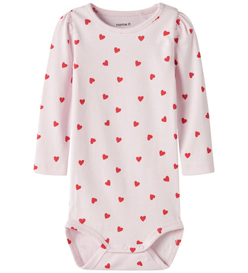 Name It Romper l/s - NbfBheart - Wieg Roze - Name It - 50 - Rompers Lange Mouw