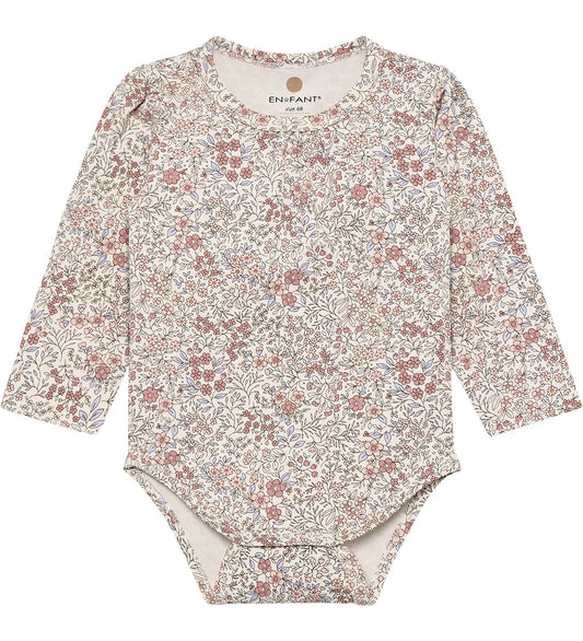 En Fant Romper l/s - Eierpunch m. Bloemen - En Fant - 68 - Rompers Lange Mouw