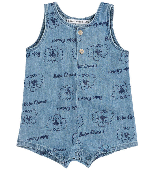 Bobo Choses Jumpsuit - Denim - Pickle The Dog - Light Blue - Bobo Choses - 9 mnd - Jumpsuits