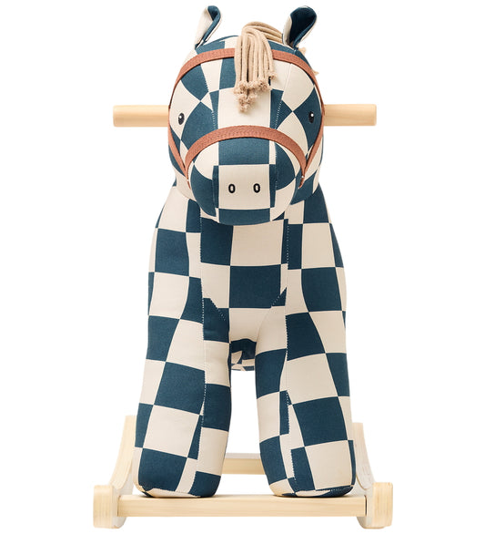 Kids Concept Schommelpaard - Mio - Wit/Zwart/Bruin - Kids Concept - OneSize - Schommelpaarden
