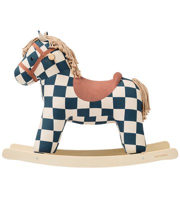 Kids Concept Schommelpaard - Mio - Wit/Zwart/Bruin - Kids Concept - OneSize - Schommelpaarden