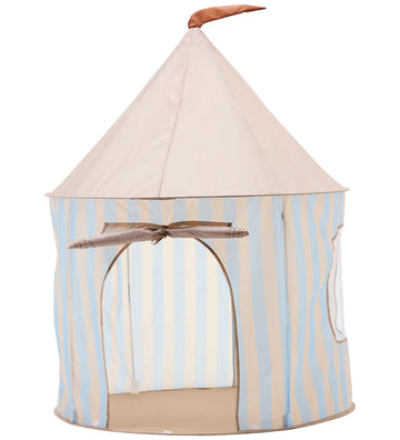 Kids Concept Speeltent - 100x130 cm - Lichtblauw/Beige Gestreept - Kids Concept - OneSize - Speeltenten