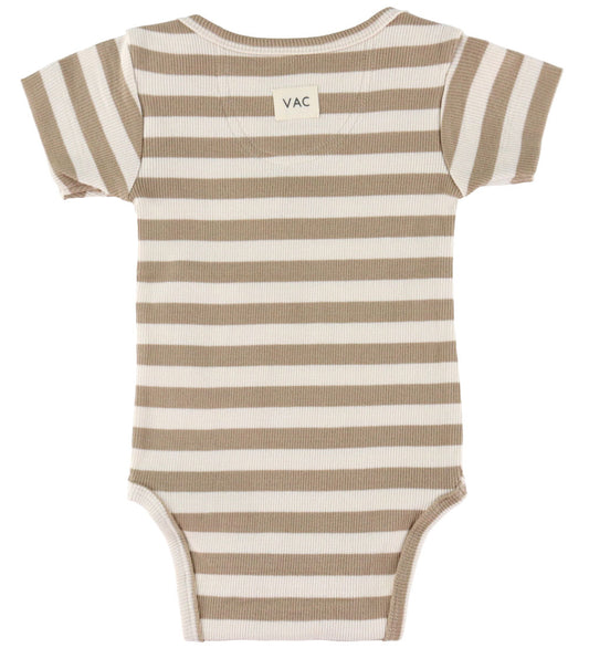 VACVAC Romper s/s - Rib - Carlet - Montoy-strepen - VACVAC - 1-1½ jaar (80-86) - Rompers Korte Mouw