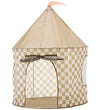 Kids Concept Speeltent - 100x130 cm - Khaki/Wit Geruit - Kids Concept - OneSize - Speeltenten
