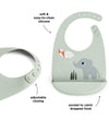 Done by Deer Slab met voedselopvanger - Silicone - Speeltuin - G - Done by Deer - OneSize - Slabbetjes