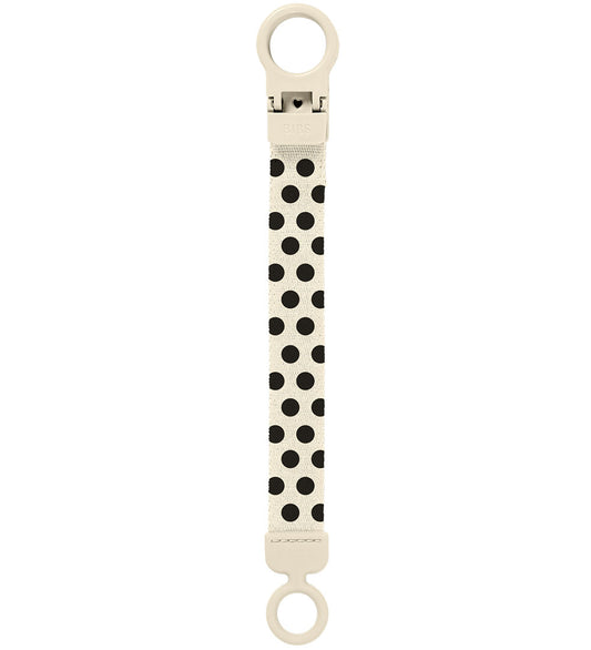 BIBS Speenketting - Cliplus - Ivory/Zwart m. Stippen - BIBS - OneSize - Speenkettingen