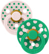BIBS Colour Fopspenen - Maat 1 - Rond - 2-pack - Petal/Cactus - BIBS - 0-6 mnd - Fopspenen