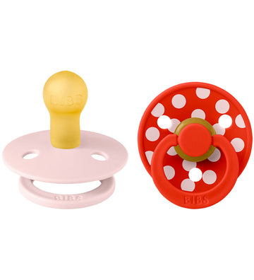 BIBS Colour Fopspenen - Maat 1 - Rond - 2-pack - Blossom/Candy A - BIBS - 0-6 mnd - Fopspenen