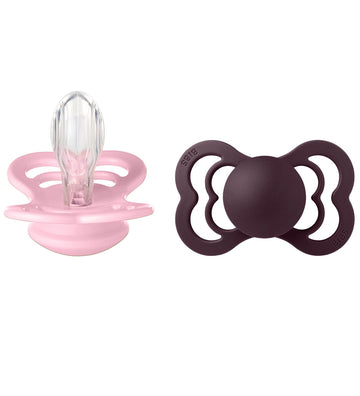 BIBS Supreme+ Fopspenen - Maat 2 - Symmetrisch - 2-pack - Baby P - BIBS - 6-18 mnd - Fopspenen