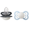 BIBS Supreme+ Gloeiende spenen - Maat 2 - Silicone - 2-pack - Ir - BIBS - 6-18 mnd - Fopspenen