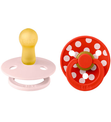 BIBS Colour Fopspenen - Maat 2 - Rond - 2-pack - Blossom/Candy A - BIBS - 6-18 mnd - Fopspenen