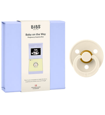 BIBS Cadeauset - Baby op De Way - Fopspeen - Maat 1 - Latex - Iv - BIBS - 0-6 mnd - Fopspenen