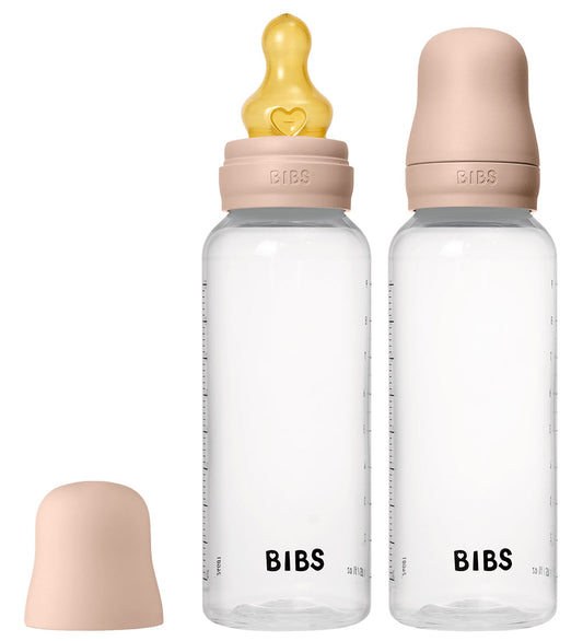 BIBS Babyflessen - 2-pack - 270 ml - PP/Latex - Blush - BIBS - OneSize - Babyflesjes