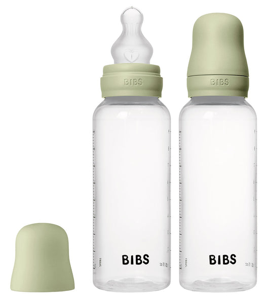 BIBS Babyflessen - 2-pack - 270 ml - PP/Silicone - Sage - BIBS - OneSize - Babyflesjes