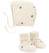 Moonboon Cadeaubox - Kruipschoenen En Babymuts - Gebreid - Leaf - Moonboon - 6-9 mnd - Babymutsen