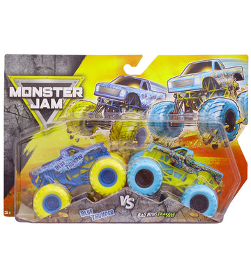 Monster Jam Truck - 1:64 - 2-pack - Blue Thunder/Slecht nieuws r - Monster Jam - OneSize - Auto´s