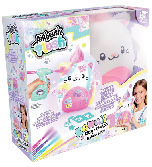 Airbrush Plush Knuffel - 23 cm - Kawaii Kitty - Airbrush Plush - OneSize - Knuffels