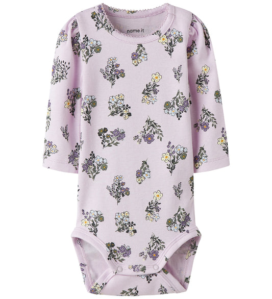 Name It Romper l/s - NbfDoritta - Lavender Mist - Name It - 50 - Rompers Lange Mouw