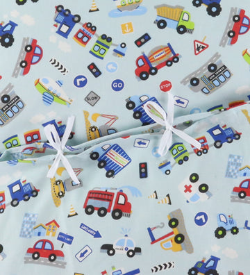 Nørgaard Madsens Beddengoed - Baby - Verkeer - Lichtblauw - Nørgaard Madsens - Baby - Beddengoed - Baby