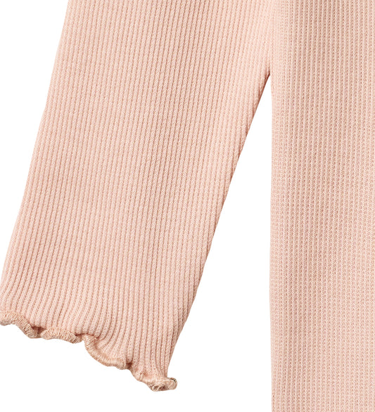 Wheat Romper l/s - Rib - Regitz - Powder - Wheat - 68 - Rompers Lange Mouw