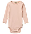 Wheat Romper l/s - Rib - Regitz - Powder - Wheat - 68 - Rompers Lange Mouw