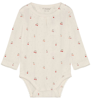 Fixoni Romper l/s - Pointelle - Eierpunch - Fixoni - 1½ jaar (86) - Rompers Lange Mouw