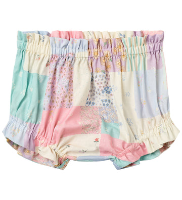 Wheat Babyshort - Silla - Patchwork Bloemen - Wheat - 74 - Babyshorts